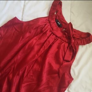 EUC Red shell top sz L business casual